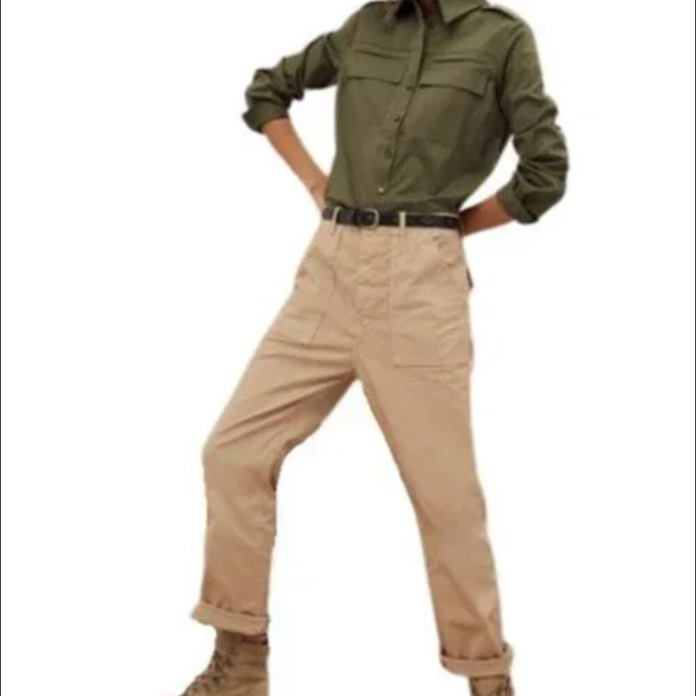 ba&sh Tan Lady Pants in Cargo Style